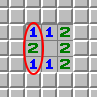 1-2-1パターン、例2：マーク付き